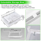 2-Piece: Refrigerator Egg Drawer 36 Egg Capacity Snap On Hanging Storage Tray