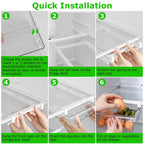 2-Piece: Refrigerator Egg Drawer 36 Egg Capacity Snap On Hanging Storage Tray
