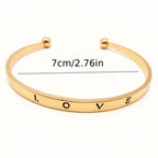 2-Piece Set: Digital Alloy with Quartz Watch and Love Bracelet