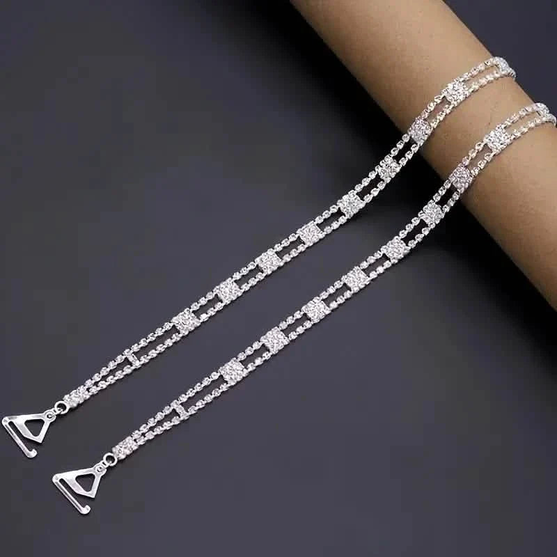 2-Piece Set: Elegant & Sexy Rhinestone Bra Straps