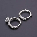 2-Piece Set: Fashionable Engagement Rings Adorned with Full Rhinestones