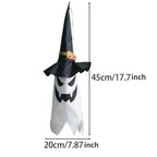 2-Piece Set: Glowing Ghost Witch Hat Halloween Decorations