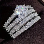 2-Piece Set: Gold Inlays with Zirconia Rings