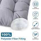 2-Piece Set: Rocking Chair Cushion with Non-Slip Ties Polyester Fiber Filling