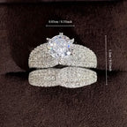 2-Piece Set: Sterling Silver Bridal Ring
