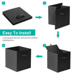 2-Piece Set: Storage Bin Non-Woven Fabric Cube Organizer