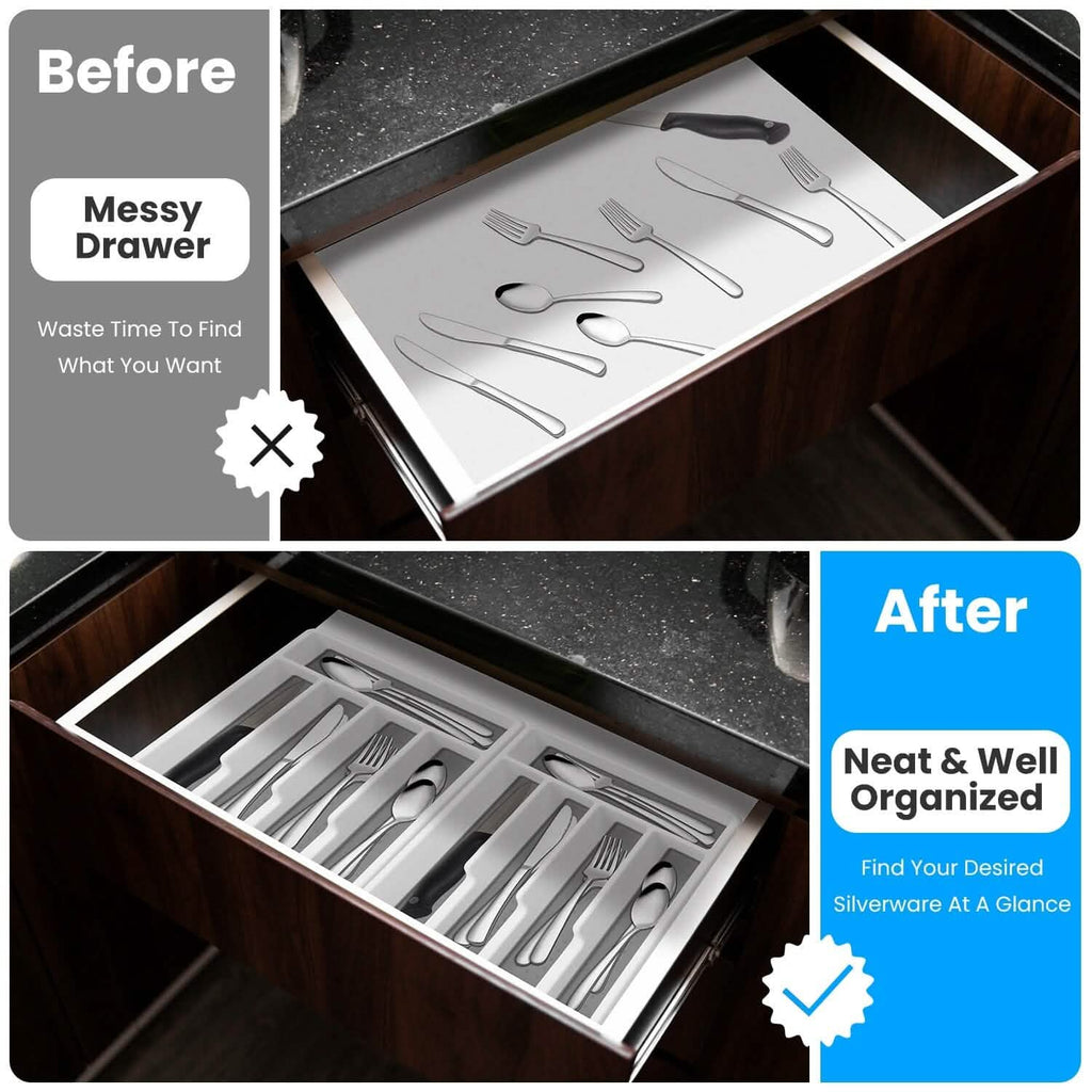 2-Piece: Silverware Utensil Organizer
