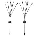 2-Piece: Solar Firefly Lights Swaying Decorative Pathway Lamp