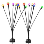 2-Piece: Solar Firefly Lights Swaying Decorative Pathway Lamp