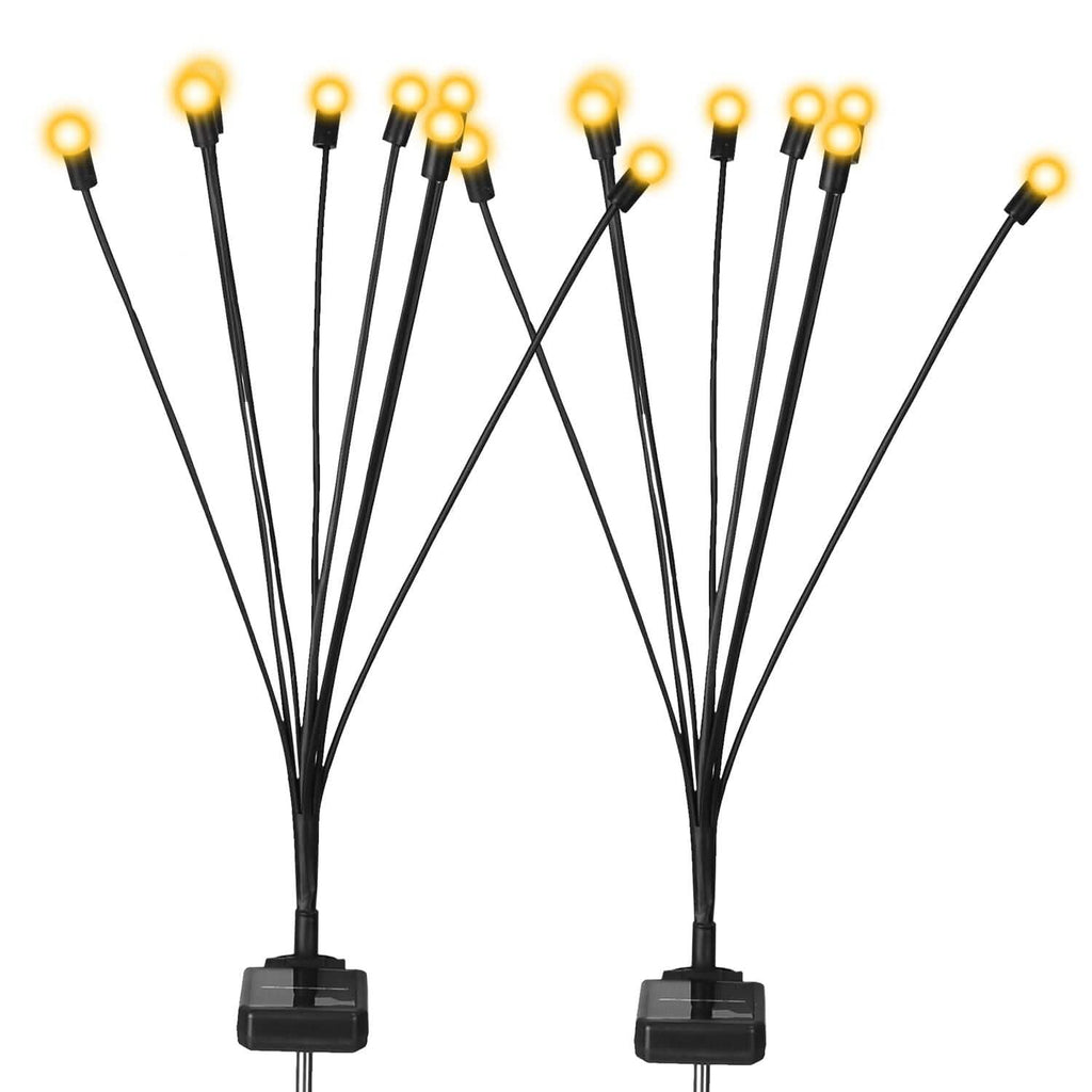 2-Piece: Solar Firefly Lights Swaying Decorative Pathway Lamp