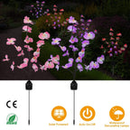 2-Piece: Solar Powered Garden Light Orchid