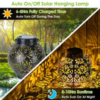2-Piece: Solar Powered Hanging Lights