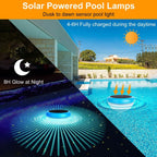 2-Piece: Solar Powered LED Pool Light Gradient Multicolor Changing