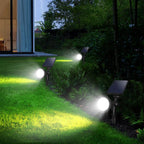 2-Piece: Solar Spotlight Outdoor Dusk Waterproof