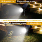 2-Piece: Solar Spotlight Outdoor Dusk Waterproof