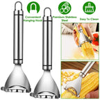 2-Piece: Stainless Steel Corn Cob Peelers