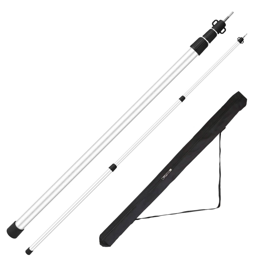 2-Piece: Telescoping Tarp Poles Portable Aluminum Awning Poles