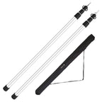 2-Piece: Telescoping Tarp Poles Portable Aluminum Awning Poles