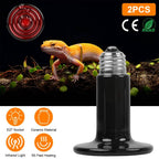 2-Pieces: 150W Infrared Reptile Heat Lamp No Light Emitting