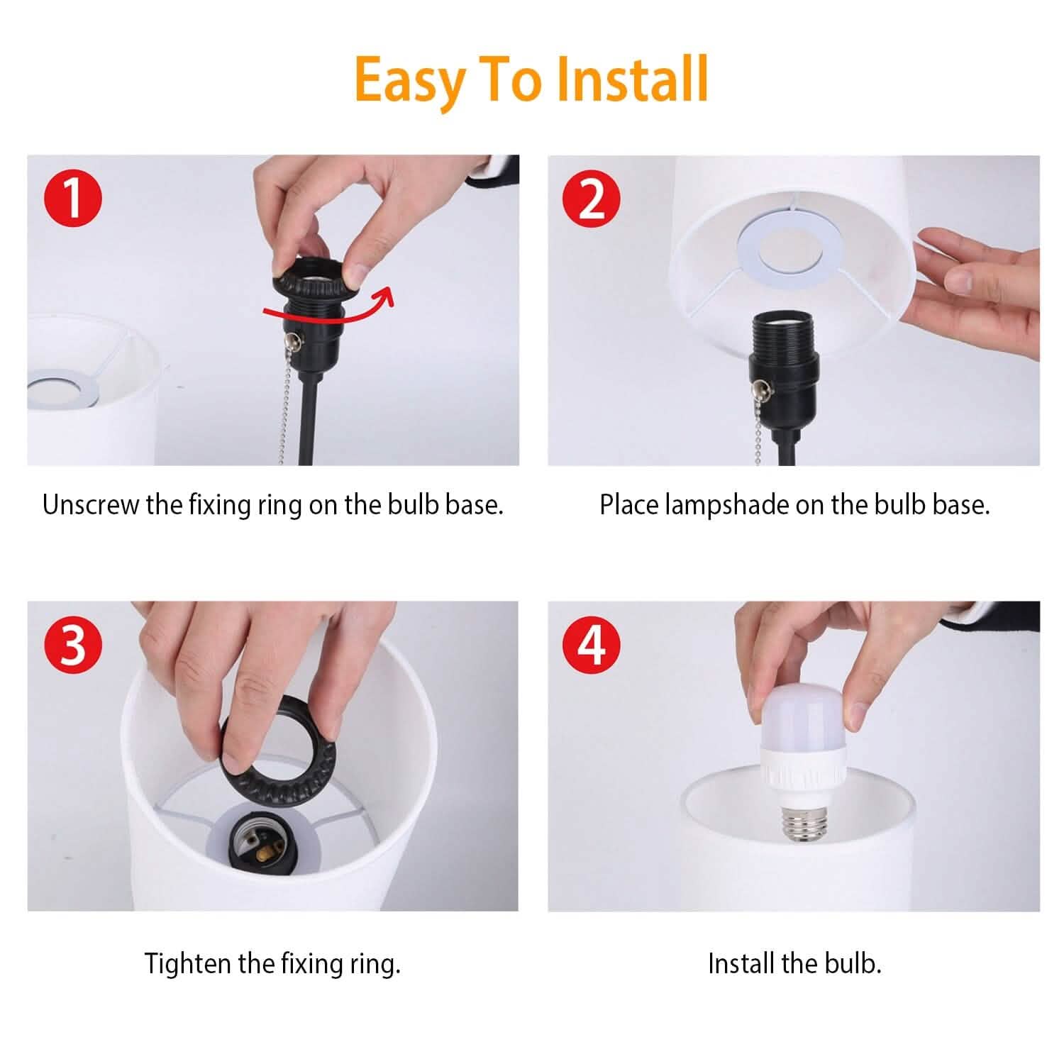 2-Pieces: Bedside Lamps 3 Color Modes USB C+A AC Output Ports Pull Chain