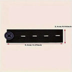 2-Pack: Black Interlocking Tape Waistband Extender Buttons for Jeans and Pants