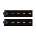 2-Pack: Black Interlocking Tape Waistband Extender Buttons for Jeans and Pants
