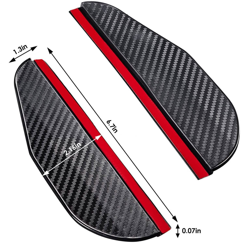 2-Pieces: Car Side Mirror Rain Guard