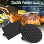 2-Pieces: Cast Iron Grill Press Pre-Seasoned Steak Weights Smash Burger Press