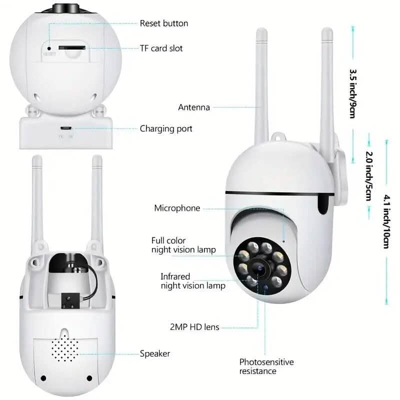 2-Pieces: Compact Wireless IP Security Cameras with App Control