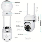 2-Pieces: Compact Wireless IP Security Cameras with App Control