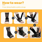 2-Pieces: Copper Adjustable Compression Ankle Guards