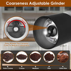 2-Pieces: Electric Salt and Pepper Grinder Battery Powered with Adjustable Coarseness