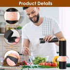 2-Pieces: Electric Salt and Pepper Grinder Battery Powered with Adjustable Coarseness
