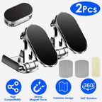 2-Pieces: Foldable Magnetic Car Phone Holder