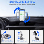 2-Pieces: Foldable Magnetic Car Phone Holder
