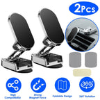 2-Pieces: Foldable Magnetic Car Phone Holder