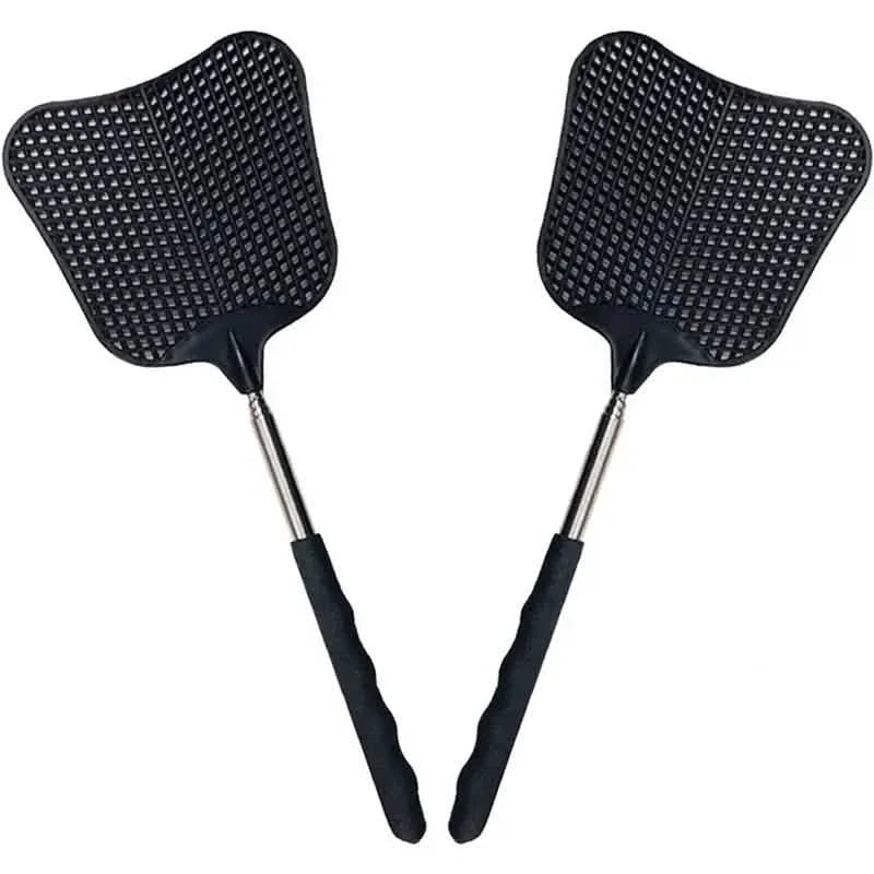 2-Pieces: Heavy Duty Telescopic Fly Swatter Set