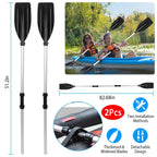 2-Pieces: Kayak Paddles Aluminum Alloy Detachable Canoe