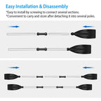 2-Pieces: Kayak Paddles Aluminum Alloy Detachable Canoe