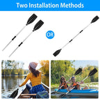 2-Pieces: Kayak Paddles Aluminum Alloy Detachable Canoe