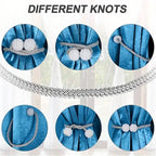 2-Pieces: Magnetic Curtain Tiebacks with Faux Pearls