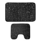 2-Pieces Set: Bathroom Rugs Luxury Flannel Non-Slip