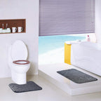 2-Pieces Set: Bathroom Rugs Luxury Flannel Non-Slip