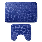 2-Pieces Set: Bathroom Rugs Luxury Flannel Non-Slip