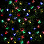 2-Pieces: Solar Power String Lights 50 LED Beads Fairy Sakura Flower