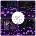 2-Pieces: Solar Scary Eyeball Lights Halloween Decoration Swaying Light