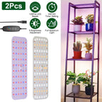 2-Pieces: Ultra-Thin LED Grow Lights for Indoor Plants with 126 LEDs