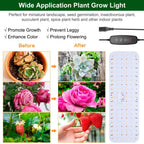2-Pieces: Ultra-Thin LED Grow Lights for Indoor Plants with 126 LEDs
