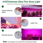 2-Pieces: Ultra-Thin LED Grow Lights for Indoor Plants with 126 LEDs