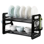 2-Tier Dish Drying Rack Drainboard Set